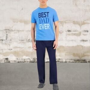 Club Room NWT Mens Best Dad Ever Graphic Knit Pajama Gift Set Large